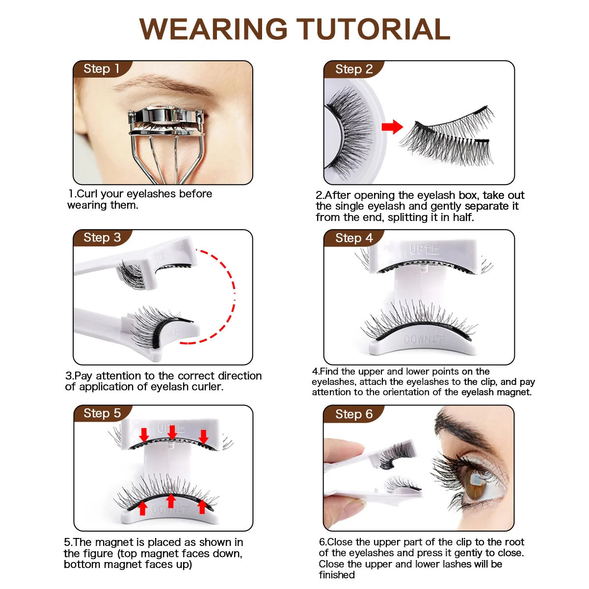 5 Pairs Magnetic Eyelashes Extension Kit Reusable Magnetic Lashes and Tweezers No Glue Needed Fluffy False Eyelashes Makeup Set 251231