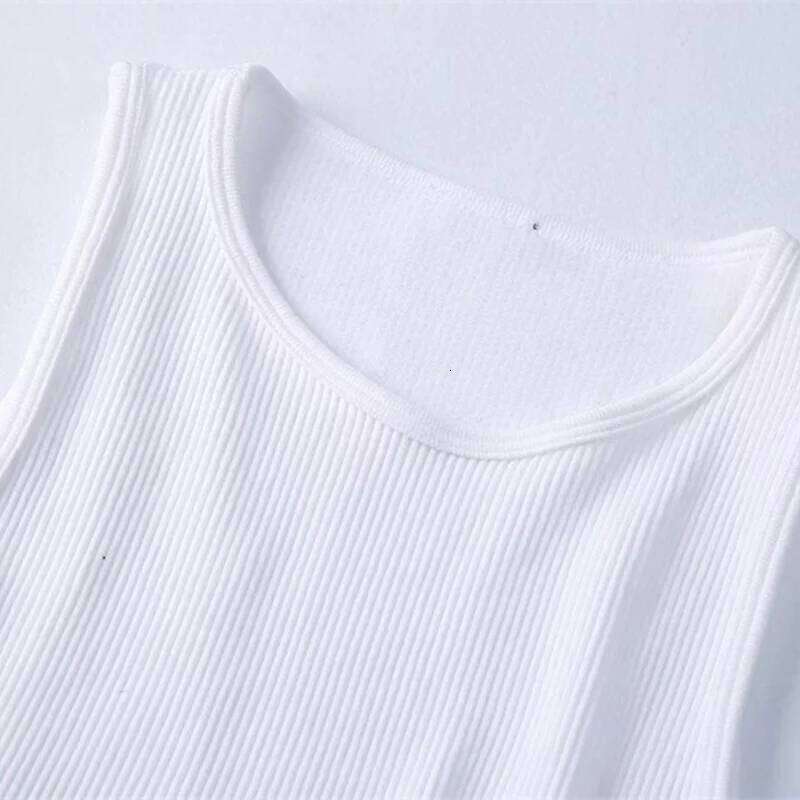 High Street Sexy Hem Tassel Diamond Beading Knitting T Shirt Chic Short Camis Tank Lady Slim Crop Vest Tops