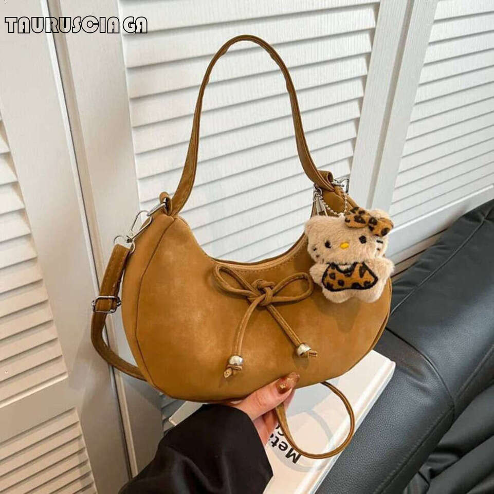TAURUSCIAGA New Fashion Casual Hobo Women Bow Handle Crossbody Shoulder Simple Elegant Comfortable and Texture Versatile Storage Bag