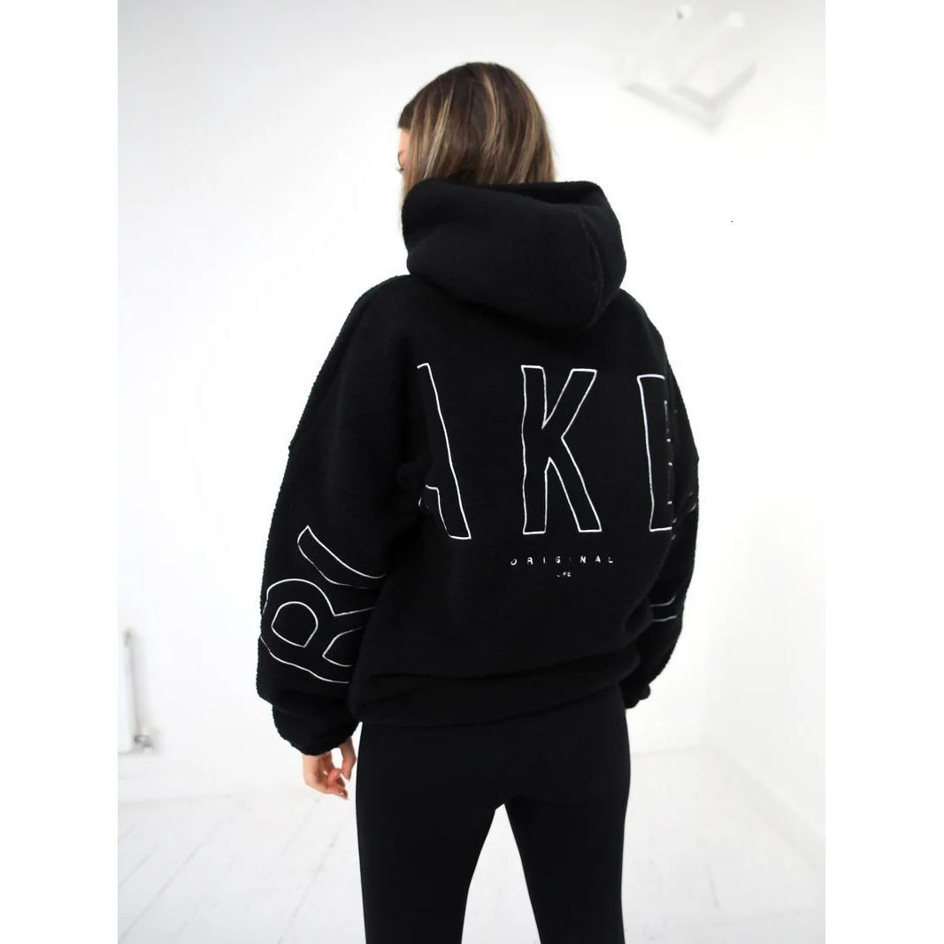 2026 Fleece Sweatshirt Jacket New Particle Fleece Embroidery Autumn Winter Fashion Brand Thickened 2642