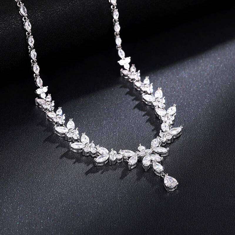 Huitan Noble Women's for Wedding Engagement Full Bling Iced Out CX Pendant Necklace Anniversary Gift Fashion Jewelry