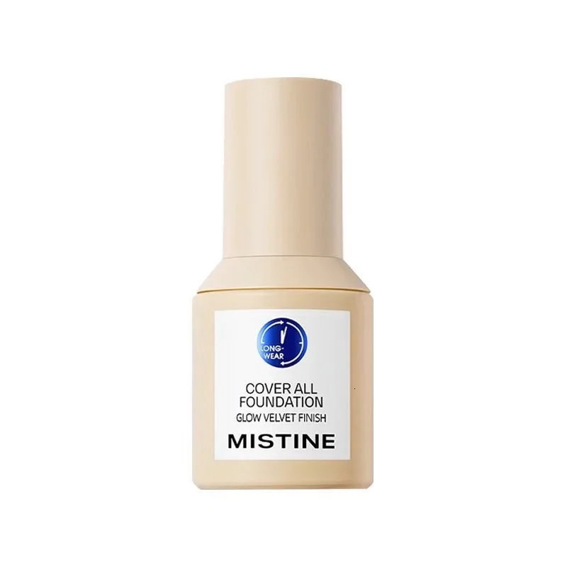 Mistine Liquid Oil-Free Foundation Makeup Base Long Wear Liquid Foundation Vegan Mineral Full Coverage Matte Finish For Face 251230