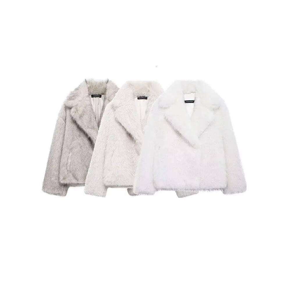 HH Women Elegant Solid Faux Fur Coat Long Sleeve Button Jacket Autumn Winter Warm Outerwear Female Fashion High Street Coats