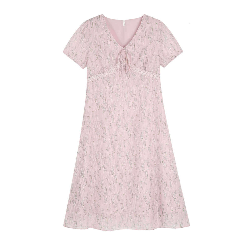 Elegant V Neck Lace Floral Off Shoulder For Plus Size Women Loose Fit Slimming Mid Length Dress Women S Luxury Clothing