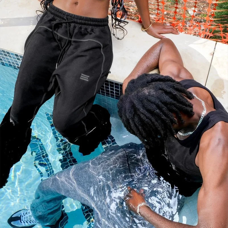 Y2K Men Korean Streetwear Wide Leg Goth Retro Harajuku Unisex Casual Loose Sweatpants Women Fashion Street Style Comfortable 251231