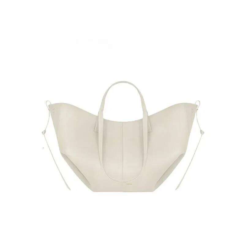 Cowhide Large Capacity New Handbag Travel Shopping Casual Commuting Shoulder Bag Bucket Detachable Inner Bag JINXIANGGUO TOTE