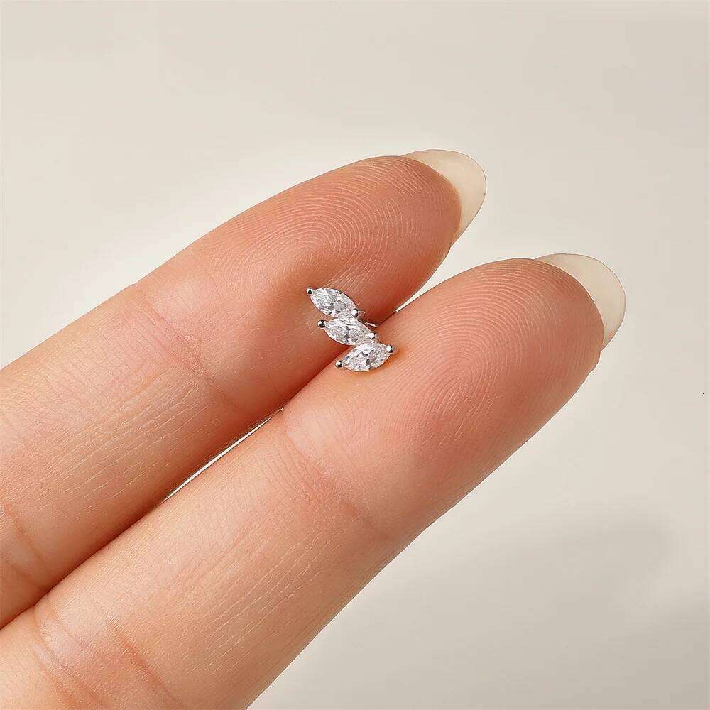 Aide Daily Wear Moissanite Earrings Women Diamond 925 Sterling Silver Birthday Screw Back Studs Graduation Gift For Her