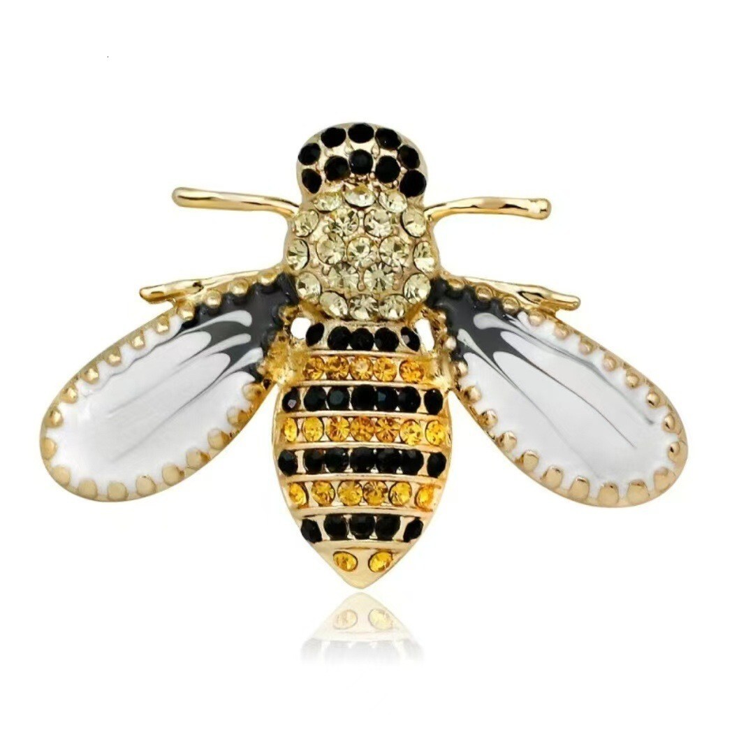 Luxury Brand Designer Jewelry Fashion Rhinestone Brooch Cute Rhinestone Bee Brooch Party Accessory Insect Versatile Brooch Bra Clothing
