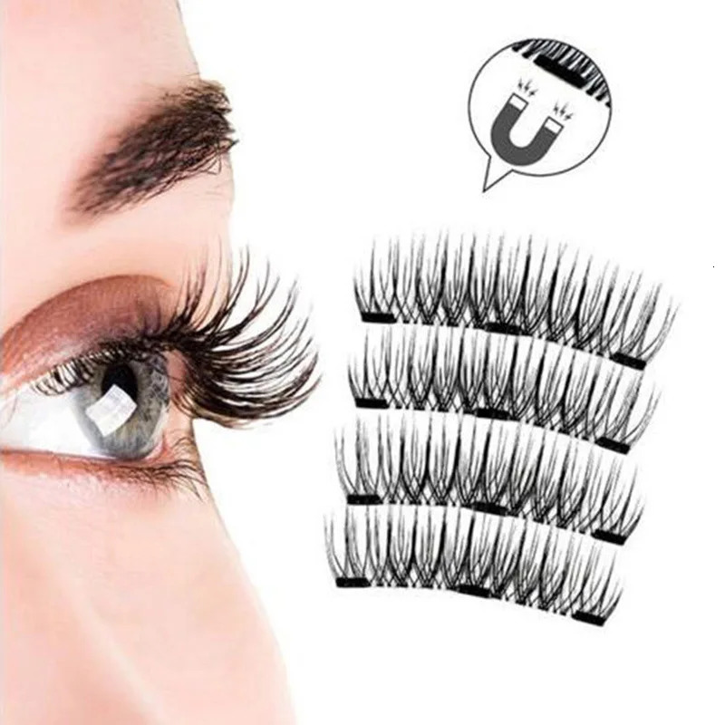 3D Magnetic Eyelashes Natural Soft Reusable Easy To Wear Eyelash Extension Beauty Makeup Tool faux mink false eyelashes mirror 251231