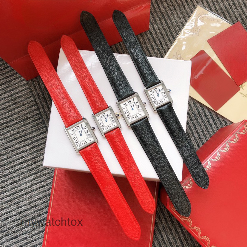 Top quality tanks watch watches super clone watches watch women luxury designer watch top quartz movement leather strap sapphire glass watch 22mm with box 5T7Z