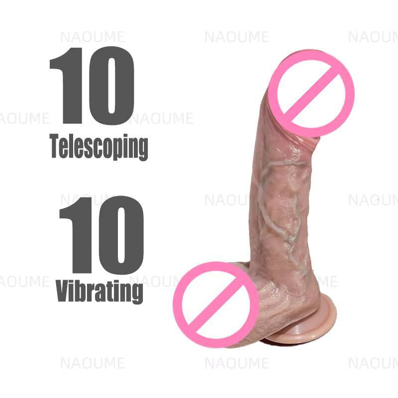 Liquid Silicone Dildo Vibrator for Women Penis Artificial Telescopic Heating Sex Toys Wireless Remote Control Dildos for Women