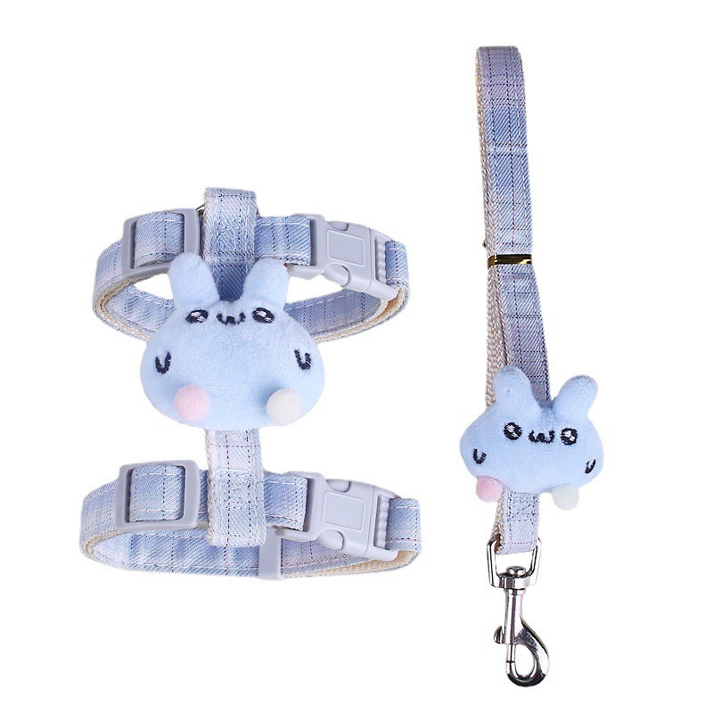 Cross border Adjustable Cat Traction Rope Pet Rabbit Series Set Small Dog Rope Dog Chest Strap