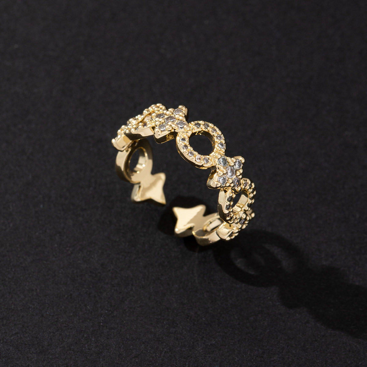 Luxury Brand Designer Jewelry Minimalist Niche Hexagram Ring For Women, Niche Light Luxury Versatile Elegant High-End Couple Ring Gift For Women