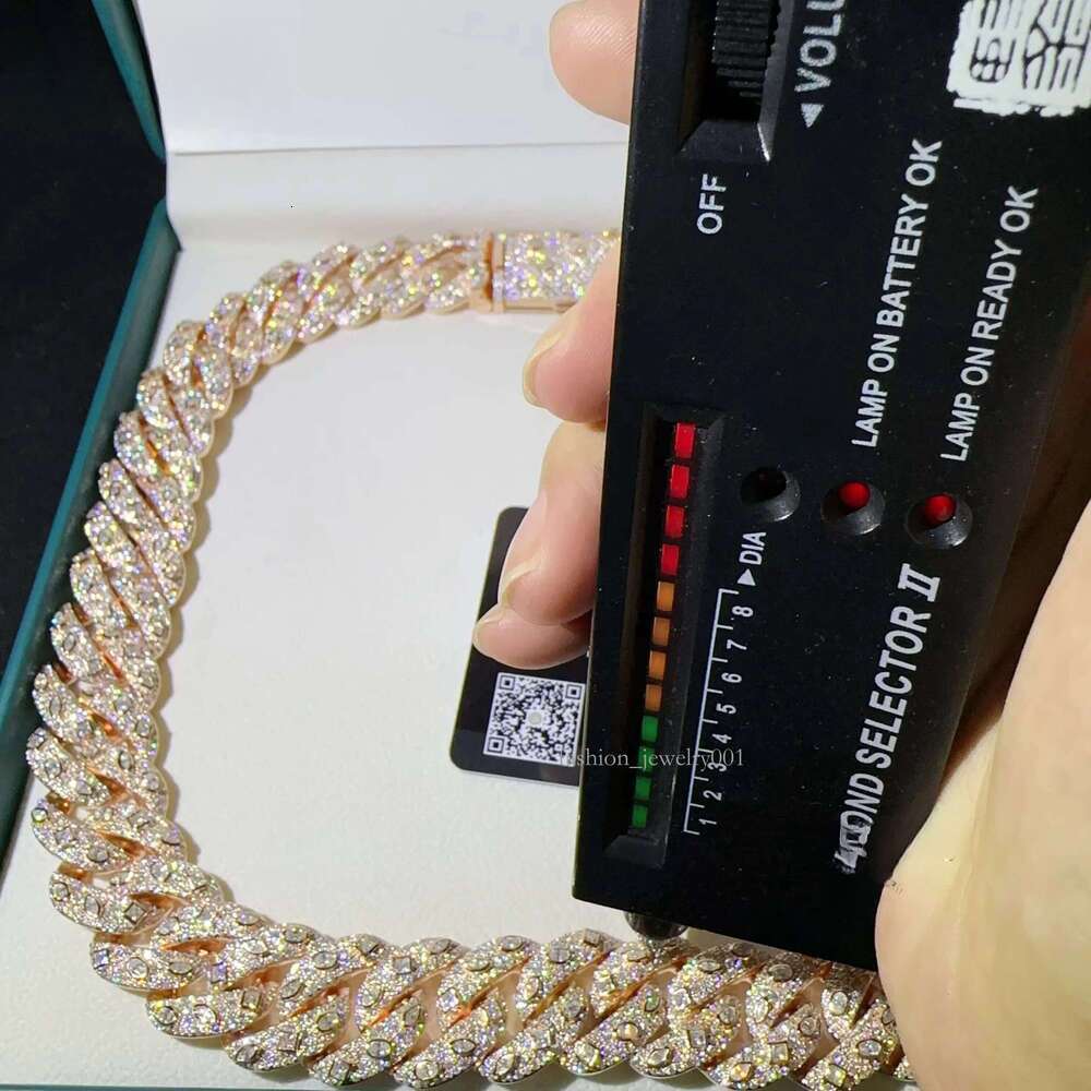 High Quality Hip Hop Custom Diamond 20MM Width Iced Out Jewelry 925 Sterling Silver Moissanite Cuban Link Chain