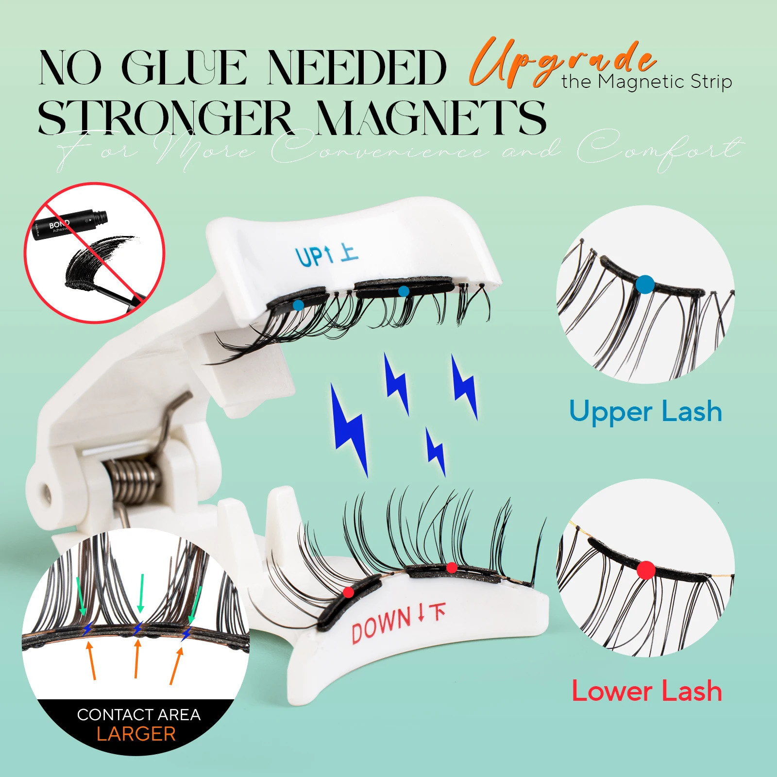 VYRILA Upgrade Magnetic Eyelashes Brown/Black Reusable Soft Magnetic Lash with Applicator Natural Look No Glue Needed Lashes Kit 251231