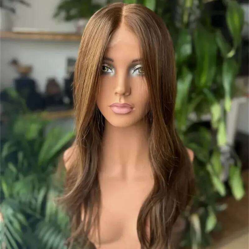 26 Inch Honey Brown Blonde Mix Heat Resistant HighDensity Realistic Synthetic HD Lace Front Wig Daily Party Cosplay Wigs