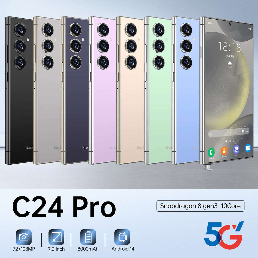 Famous brand cross-border exclusive intelligent 5G factory phone C24 Pro super large screen 16+1TB Android phone factory direct sales CKS
