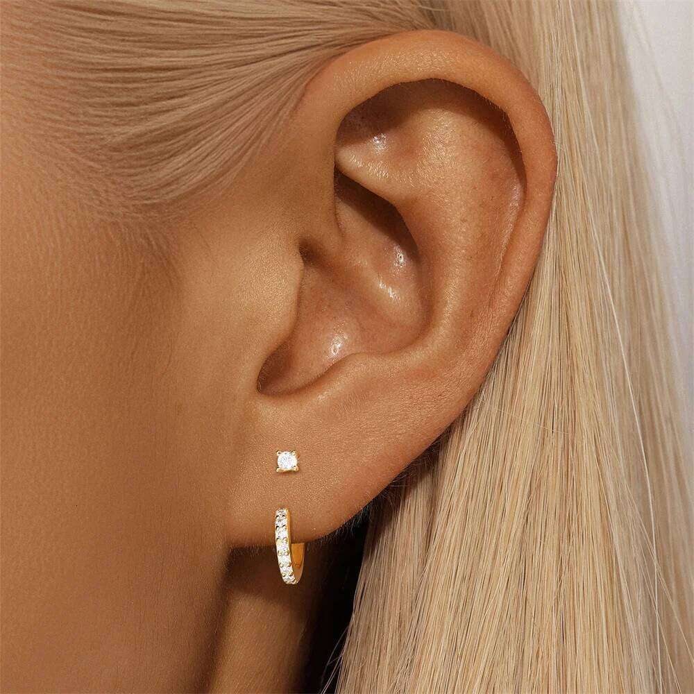 Aide 925 Sterling Silver Jacket Stud Earring for Women New Arrivals Unique Ear Studs Accessories Fine Jewelry