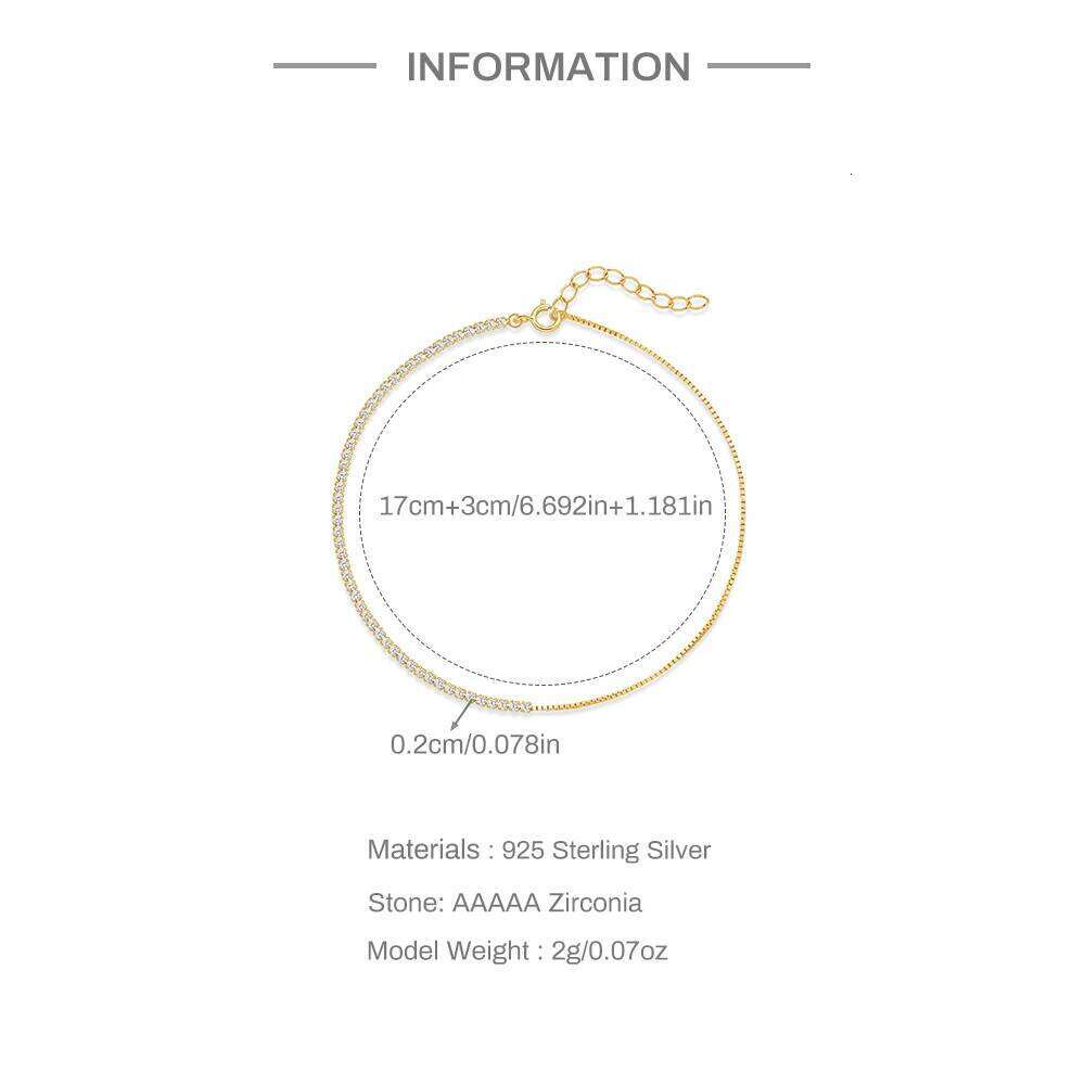 Aide 925 Sterling Silver Star Moon Pendant Girl Trendy Elegant Shiny Zirconia Adjustable Chain Bracelet Women Jewelry