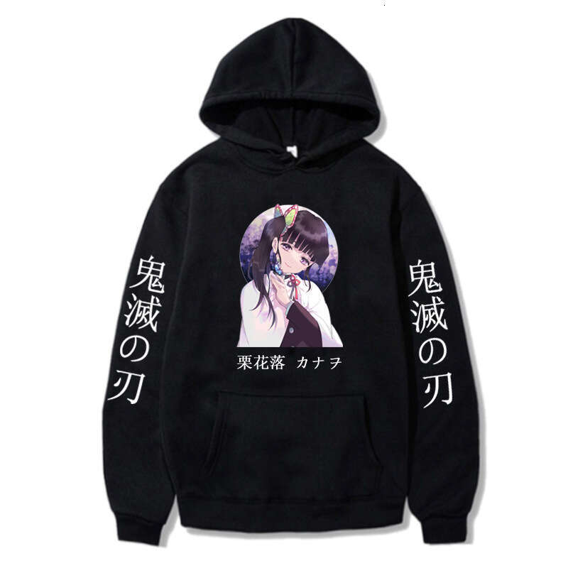 Pullover Hoodie Printed Sweatshirt Anime Demon Slayer Insect Pillar Merchandise Autumn Winter Fleece Hooded Sweatshirt Fashion Couple Style