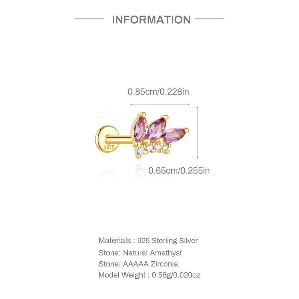 Aide 925 Sterling Silver Raw Stone Earrings Amethysts Apatite Lapis Quartz Stones Earring for Women Luxury Quality Jewelry Girls