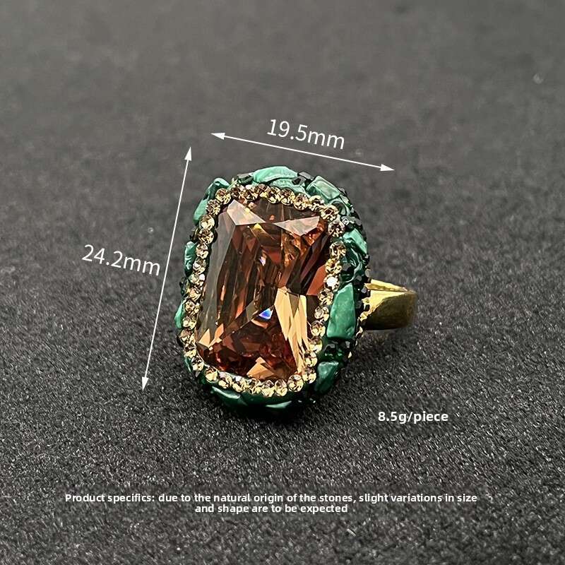 French Style Ring Vintage Fashion Women Rings Baroque Pearl Sparkling Stone Retro Medieval Open Ring Wholesale