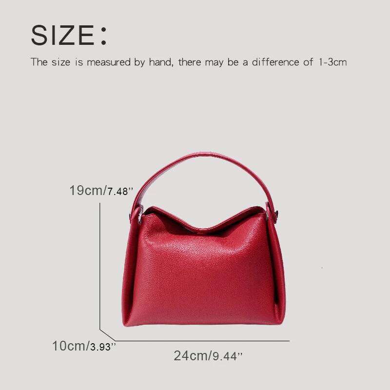 Classic Bags For Women Luxury Designer Handbag Purses 2024 New In PU Lychee Texture Ruched Top Handle Small Wide Straps Shoulder