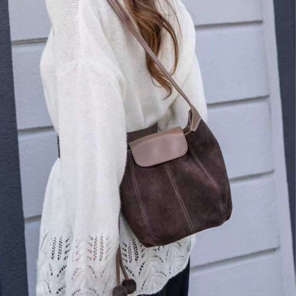 Hot-Selling Matte Pumpkin Autumn Winter New Fashion Soft Leather Lazy Style Niche High-End Feel Single Shoulder Crossbody Bag