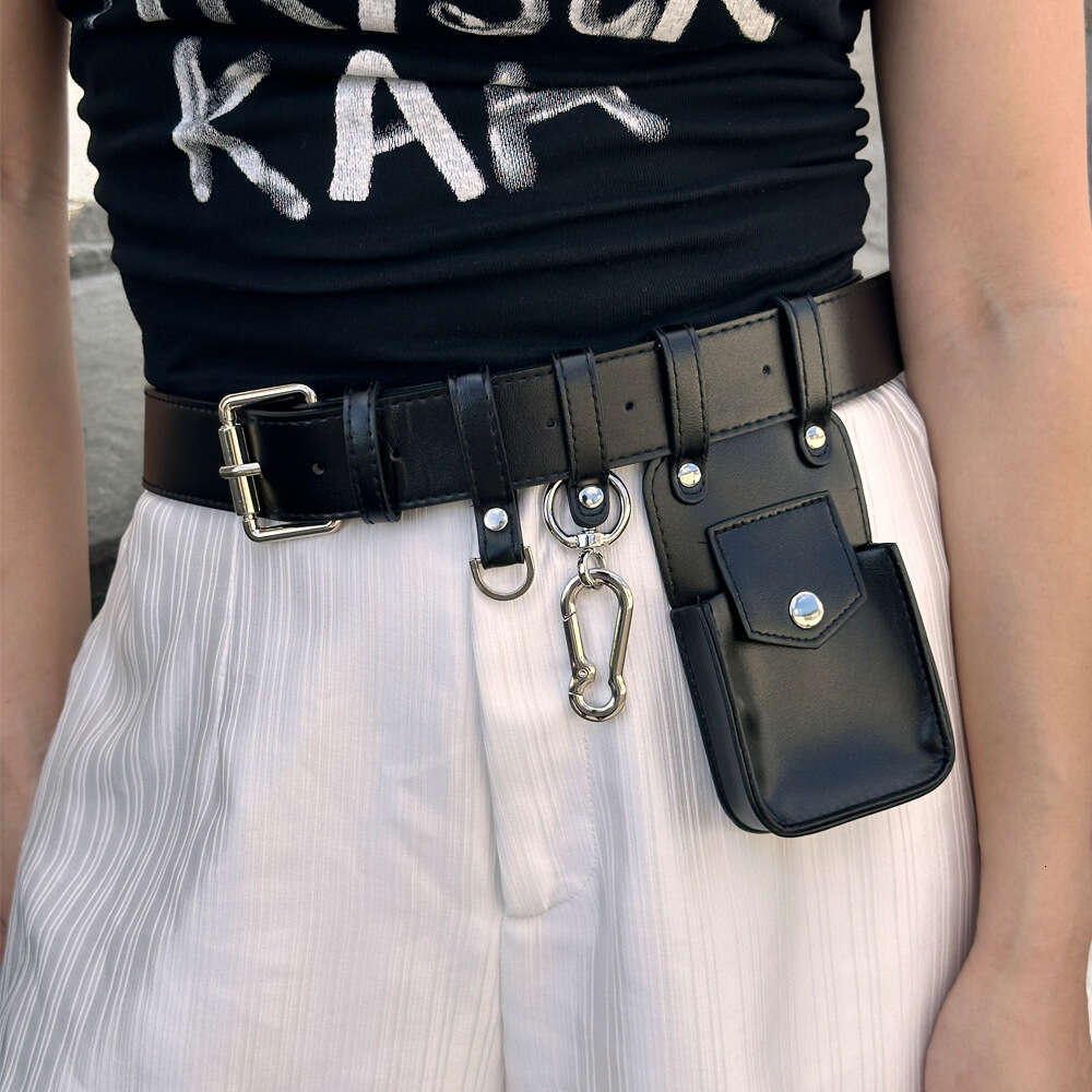 High-End Waist Bag Women Cigarette Case Earphone Small Bag Decorative Accessory for Dresses and Suits Trendy Ins Style Design Belt