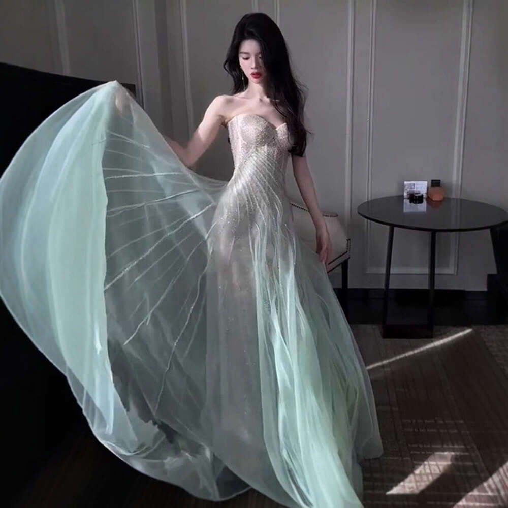 French Niche Strapless Toast Bridal Engagement High End Luxury Light Wedding Dress Women Women S Luxury Clothing