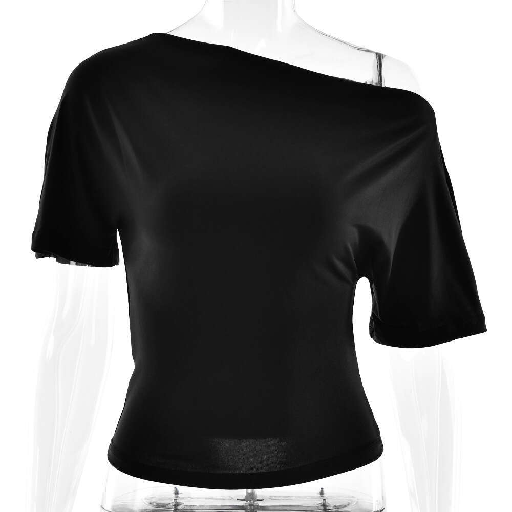 2026 Hot-Selling Summer Mature Style Spicy Sexy T-Shirt Off-Shoulder Slim Fit Women's Top