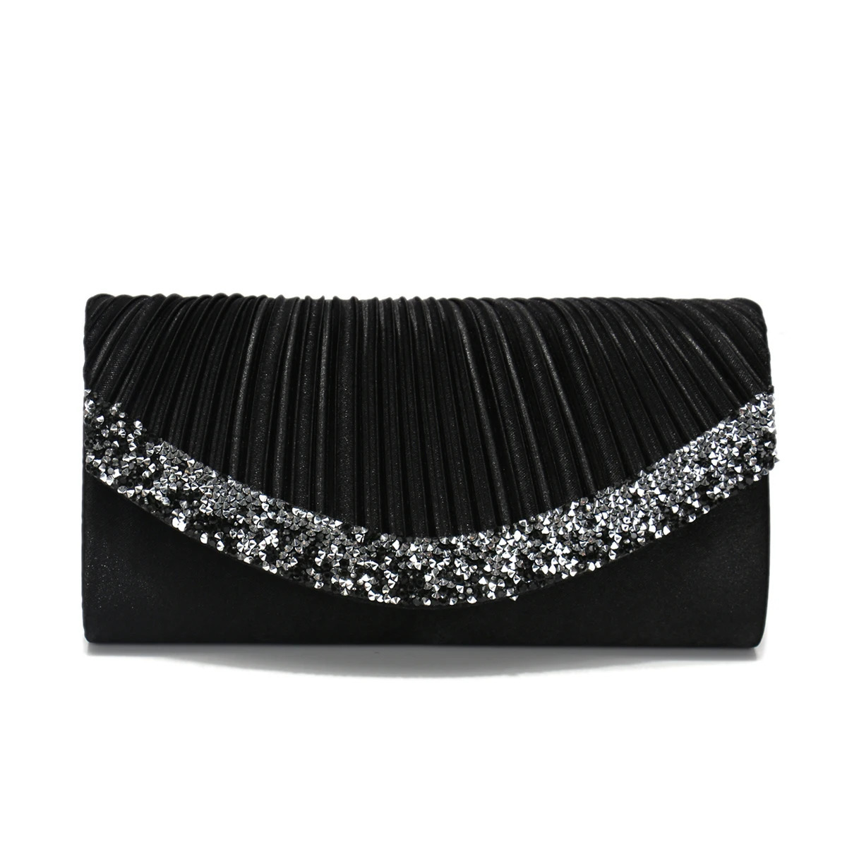 Glitter Envelope Desing Women Evening Bags Satin Shoulder Chain Handbags Rhinestones Prom Banquet Purse 251231