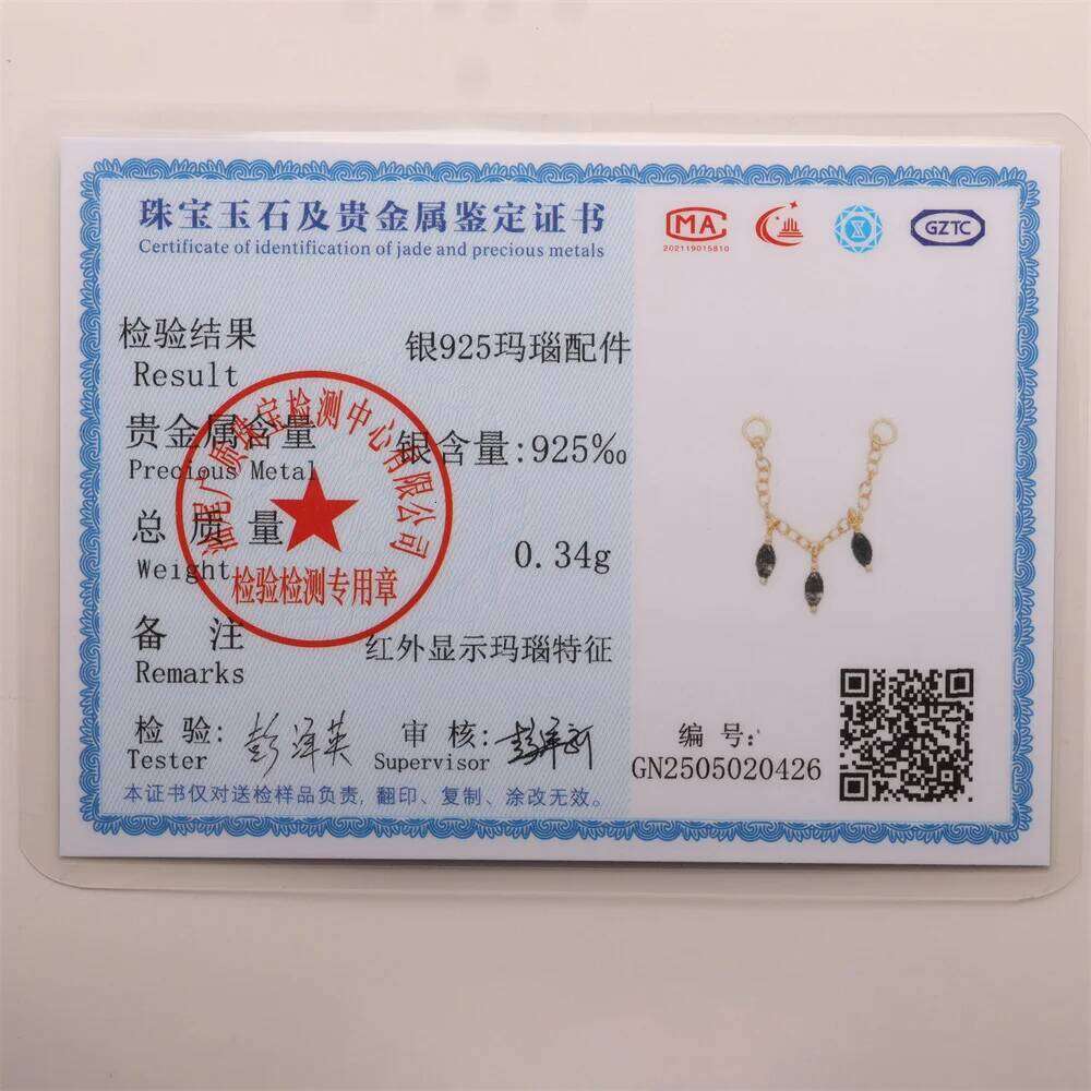 Aide 925 Sterling Silver CZ Dangle Charm for Helix Earlobe Rook Cartilage Agate Chains Earring DIY Piercing Jewelry