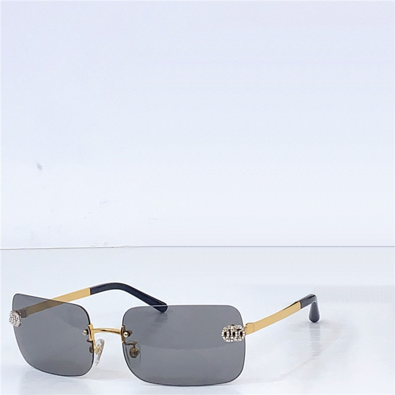 New fashion design square sunglasses 4218 metal frame rimless lens simple and elegant style high end outdoor UV400 protection glasses