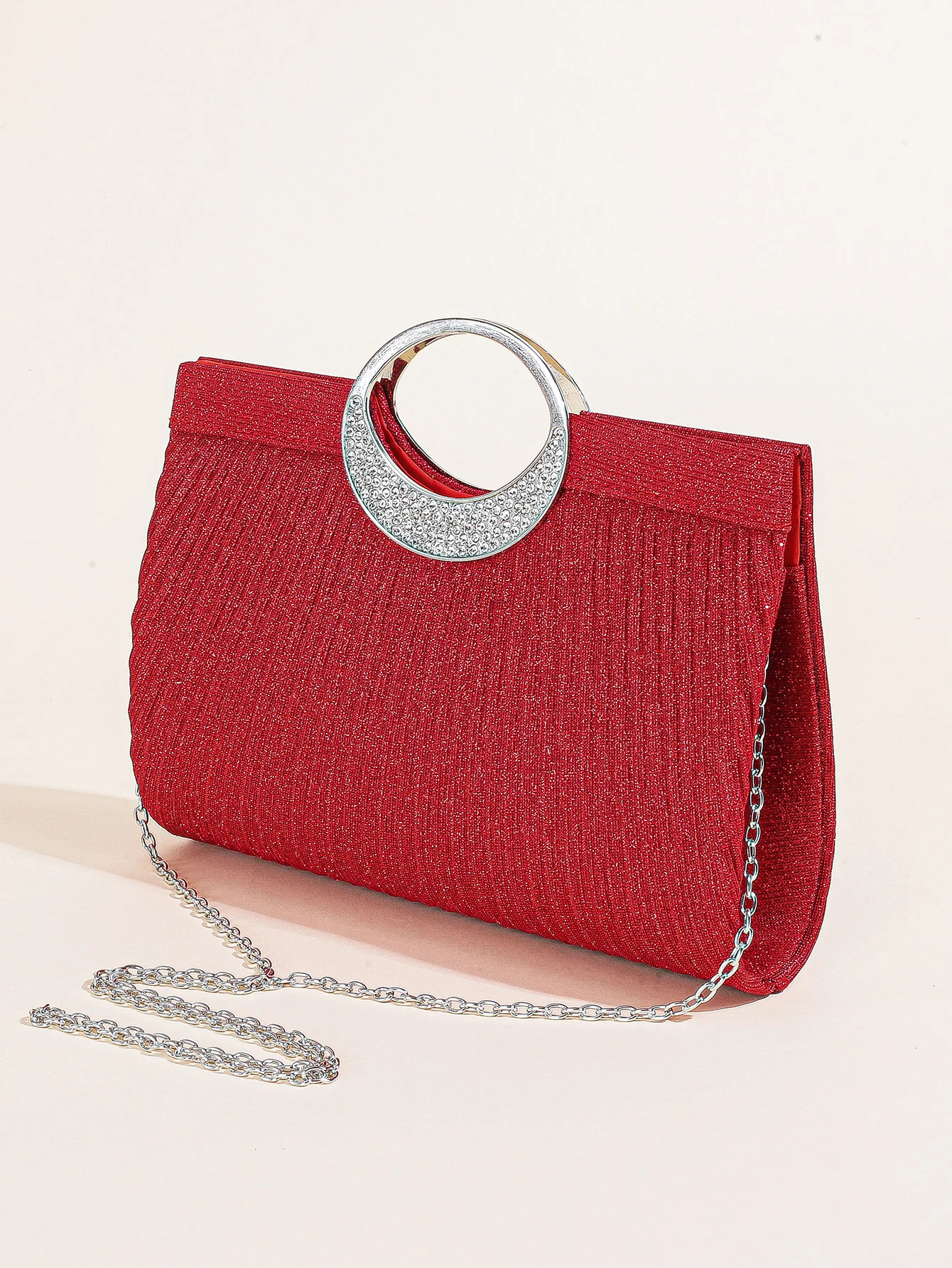 Women Crystal Oval Handle Glitter Clutch Purses for Women Evening Bags Party Clutches Wedding Purses Cocktail Prom Handbags 251231