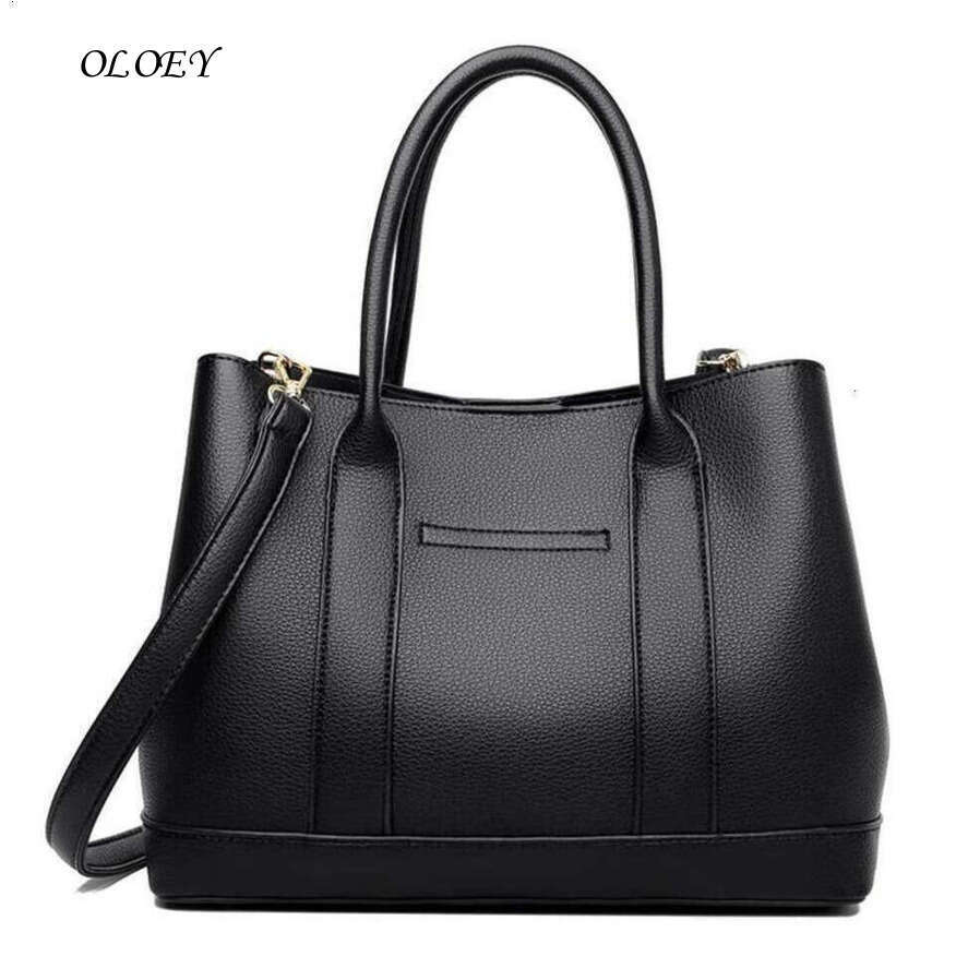 Oloey Korean style Women's Handbag Mom large capacity crossbody Bag 2025 New PU Leather shoulder for commuting tote bag Noble temperament bag