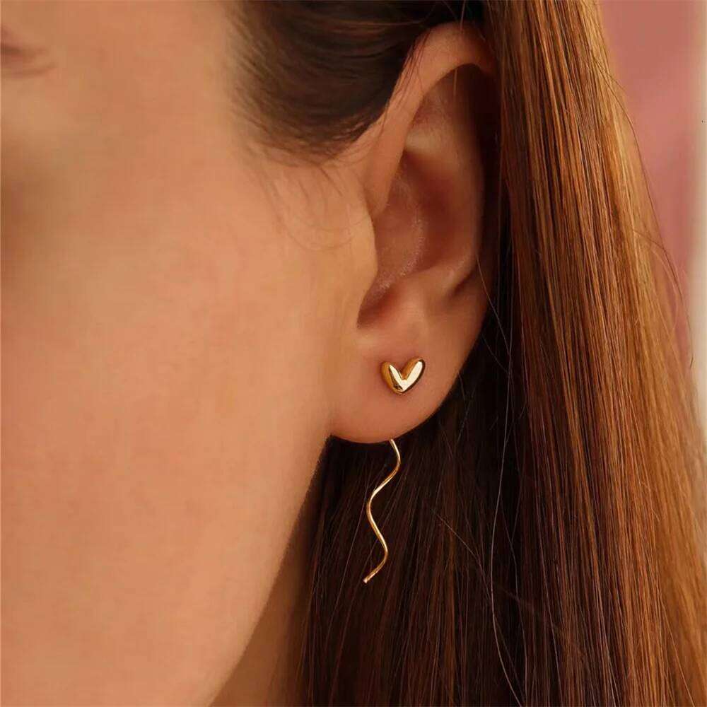 Aide 925 Sterling Silver S-type Ear Wire 18k Gold Color Earrings New Light Luxury Drangles Earring for Women Pendientes