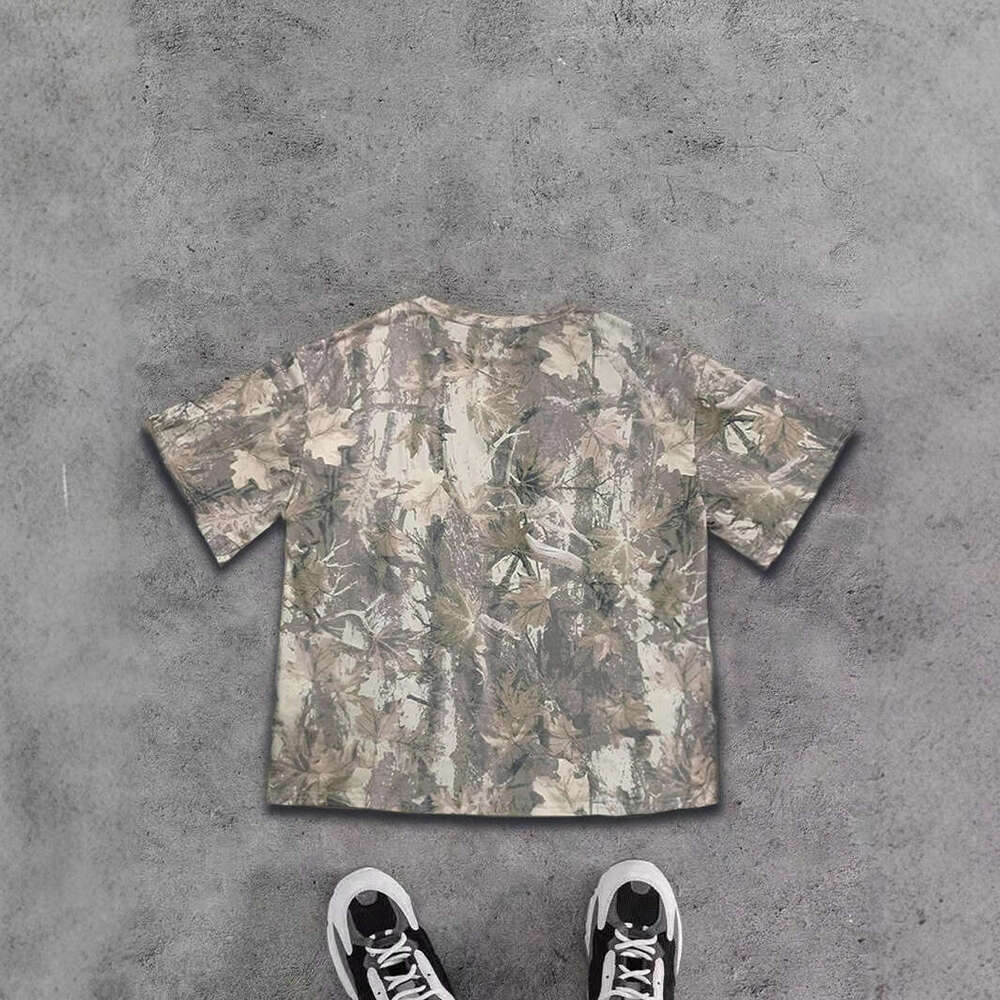 European and American Trend Round Neck Printed Short Summer Thin Trendy Brand Half Sleeve T-Shirt Loose Casual Cross-Border