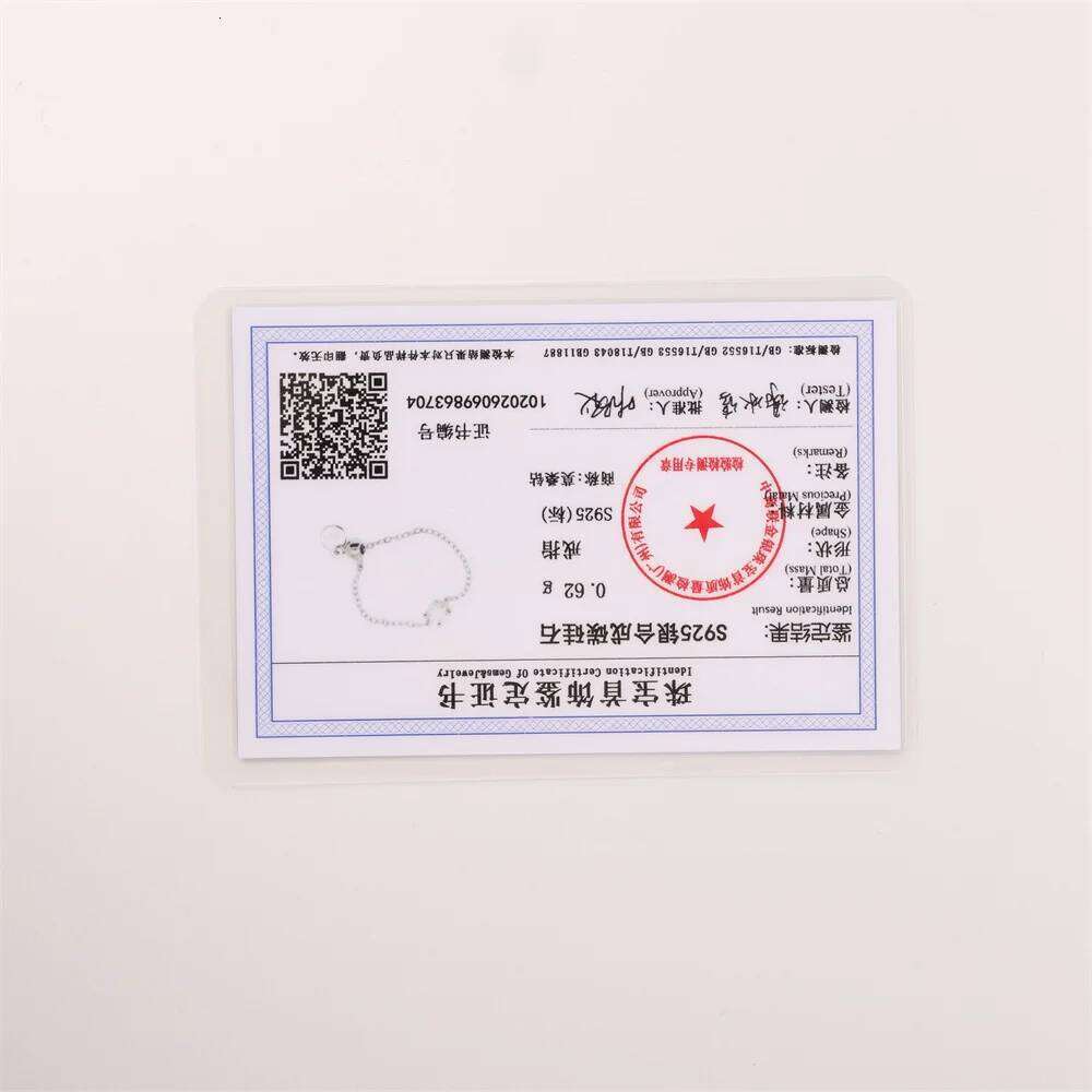 Aide S925 Sterling Silver Real Moissanite Adjustable Ring Heart Square Bead Chain Rings for Women Dainty Stackable Jewelry