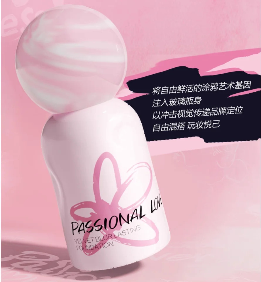 For Oily Skin Passional Lover PL Foundation 40 Upgrade Graffiti Velvet Blur Lasting Foundation Makeup Cosmetics 251230