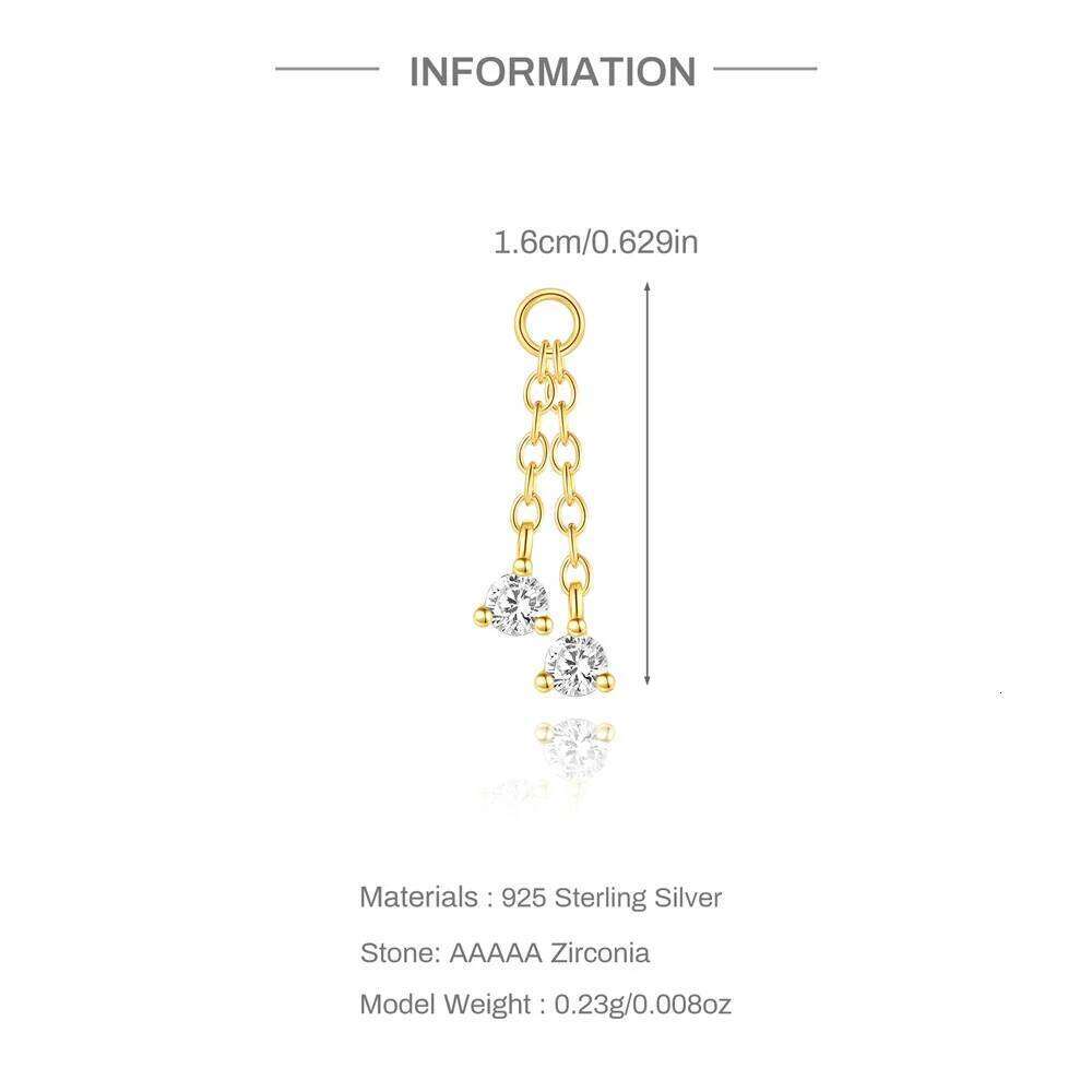 Aide Tassel Charms DIY Opal Pendant For Earrings Necklace Women Girls 925 Sterling Silver Exquisite Zircon Jewelry Accessories