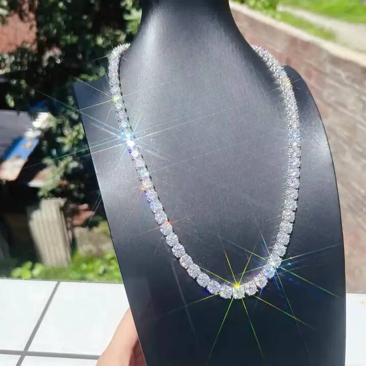 6mm Custom Necklace Fashion Hip Hop Jewelry Sterling Silver 925 Necklace With Vvs Moissanite Tennis Chain