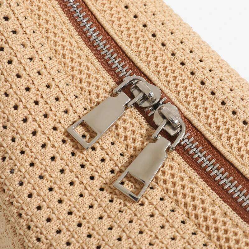 Beach Small Hobos Bags For Women Luxury Designer Handbags Purses 2025 New In Polyester Letter Hollow Cloth Underarm Shoulder Bag