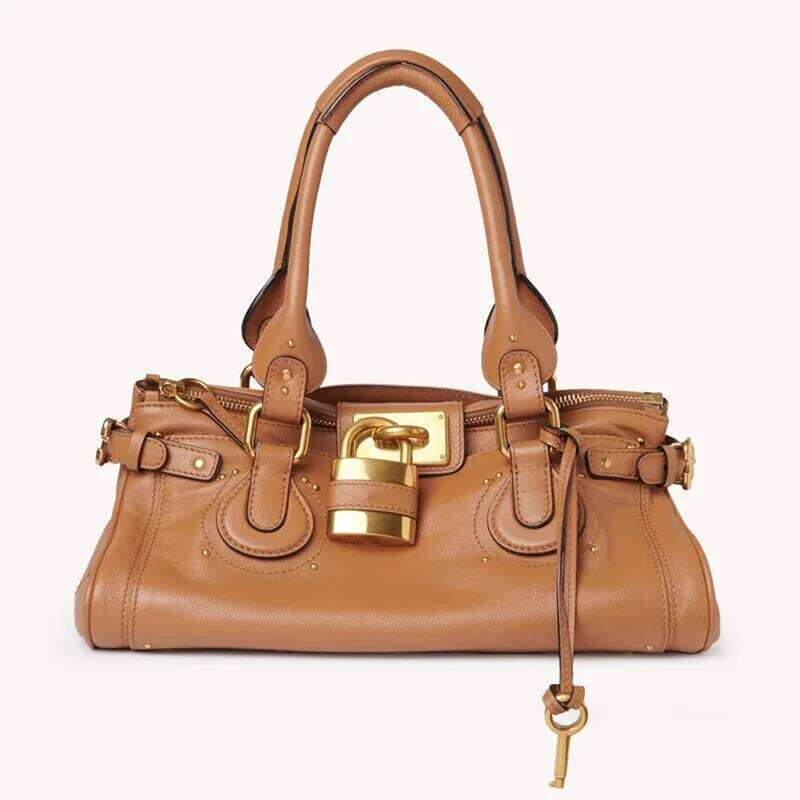 Women Paddington Padlock Shoulder Design Large Tote Bag Classic Black Beige Camel New JINXIANGGUO TOTE