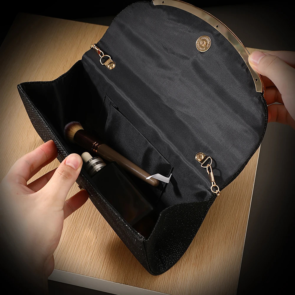 Ladies wedding bride bridesmaid clutch bag elegant socialite party banquet evening dress bag detachable chain single-shoulder 251231