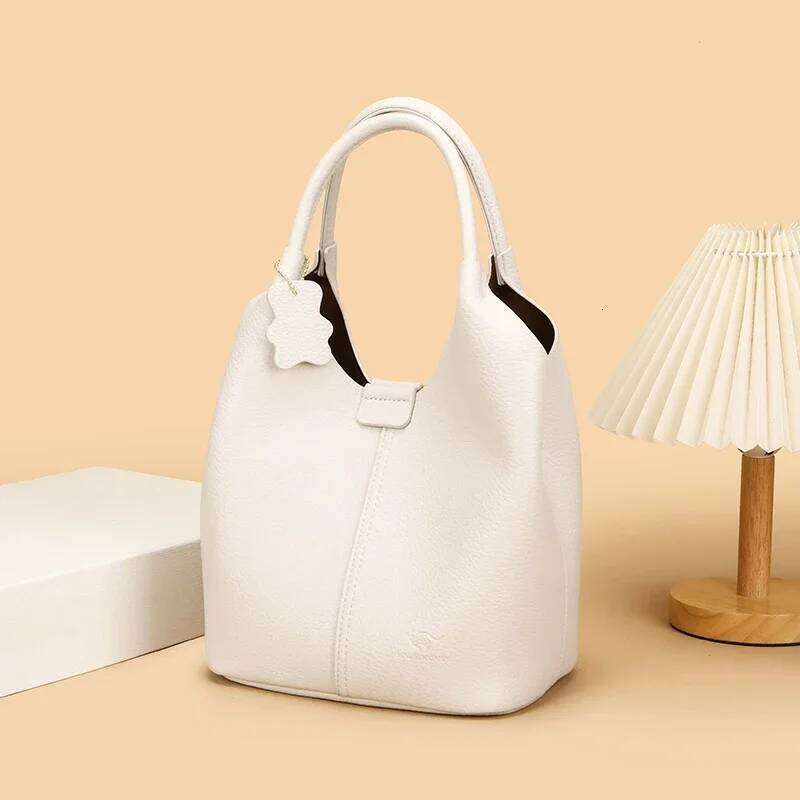 Luxury Large Capacity Female Handbags Famous Women S Shoulder Bags New High Quality Soft Leather Women Bucket Bag JINXIANGGUO TOTE