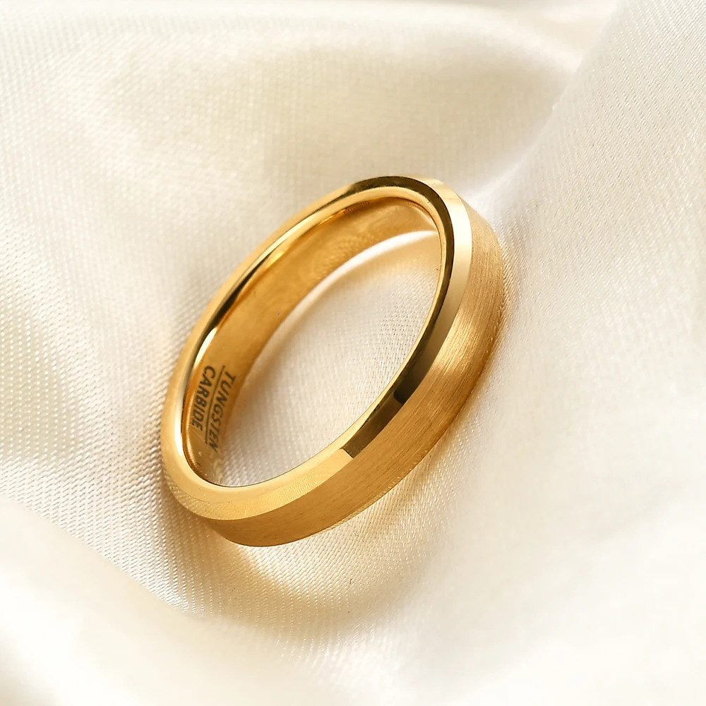 4/6/8mm Tungsten Steel Brushed Ring Stainless Steel Couple Versatile fashion Ring for Women Men Wedding Party Gift Jewelry 251230