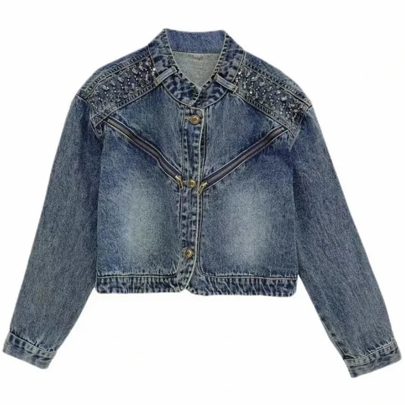 Womens Denim Jacket Advanced Sense Unique Ladies Leisure Loose Korean Version Versatile Female Cowboy Coat 251229