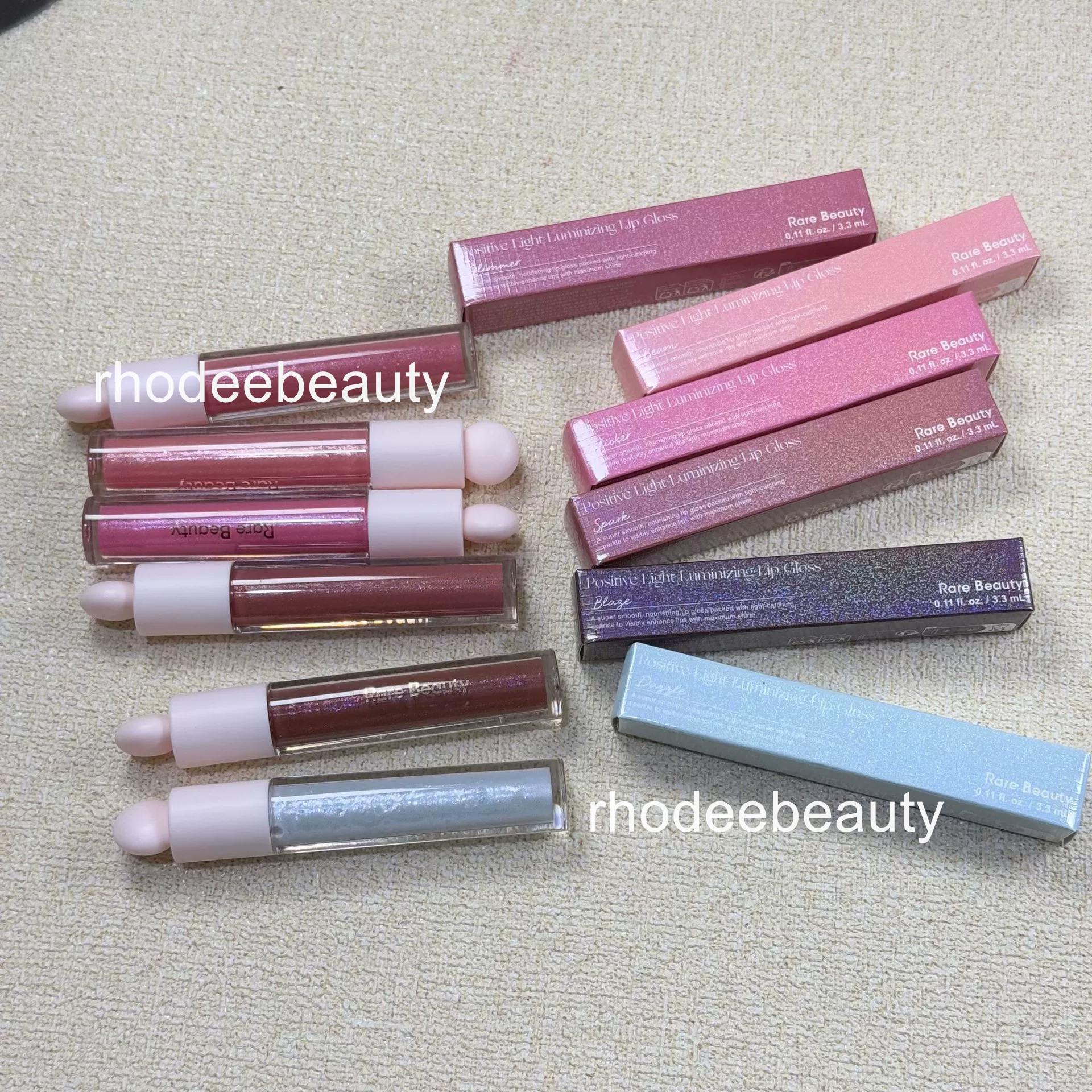 Rare Lip Gloss 3.3ml Makeup 6 Colors Glimmer/Beam/Flicker Positive Light Luminizing LipGloss liquid lipstick Cosmetics free shipping