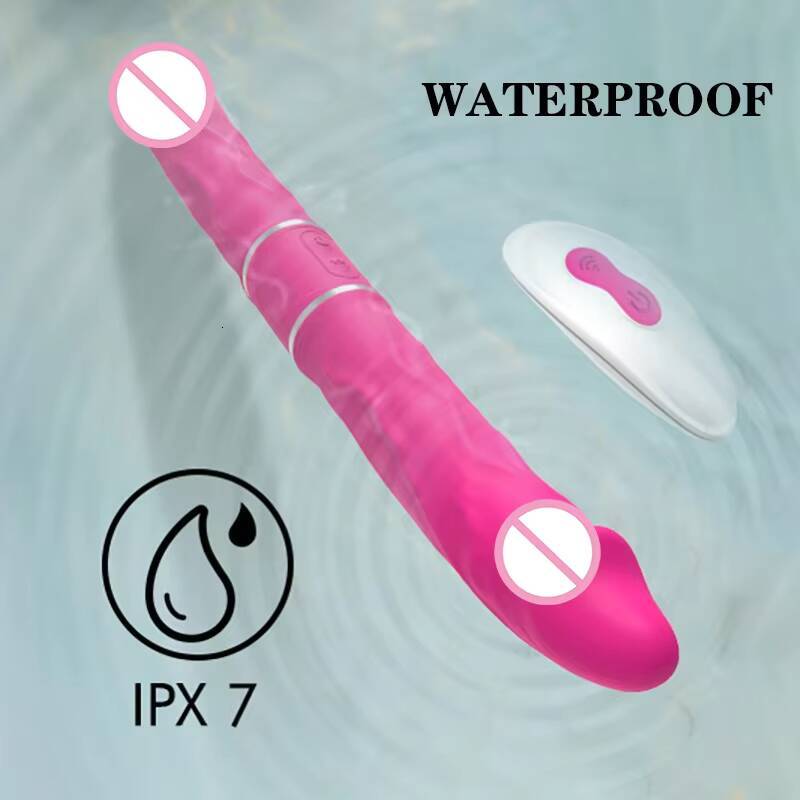 S-Hande Women Lesbian Vibrator Double End Head Silicone Strapless Vibrator for Women